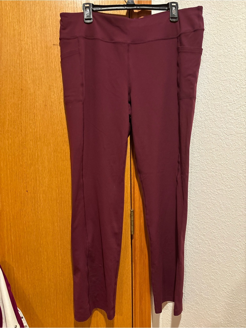 Women’s Burgundy Flare Leggings